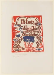 Titelseite der Holzschnittserie „Schlemihl“