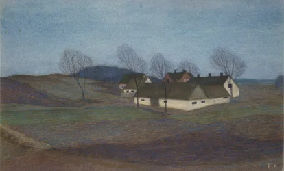 Farma w Zelandii (pastel)