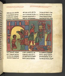 Lub. 607 f029r, Scena z życia Matki Boskiej, z 