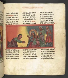 Lub. 607 f041r, Scena z życia Matki Boskiej, z 