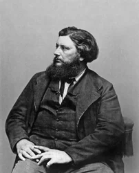 Gustave Courbet (1819-1877), francuski malarz, ok. 1865 r., fot. Etienne Carjat