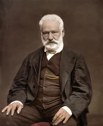 Portret Victora Hugo (1802-1885), francuskiego pisarza i poety, koloryzacja fotografii Étienne