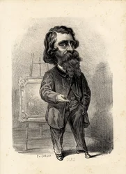 latający liść - Ilustracja Etienne Carjat (1826-1906): Art - Malarze, Diaz Narcisse Diaz de la Pena (1807-1876)