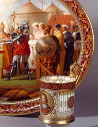 Kubek do serwowania czekolady. Zrealizowany przez Etienne Charles Leguay (1762-1846)