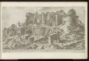 Palatijn te Rome Bouwwerken uit de oudheid (tytuł serii) Ślady starożytnego Rzymu zebrane i sfotografowane w perspektywie przez Stefano Du Perac Parisino (tytuł serii na obiekcie)