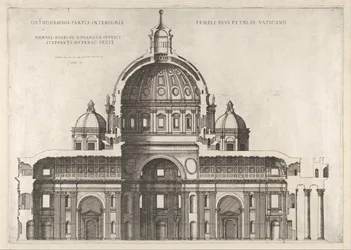 Przekrój podłużny przedstawiający wnętrze Sai..., 1551, 1558-61