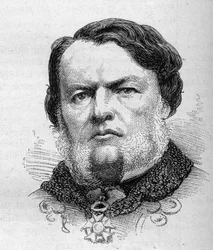 Portret Auguste Gougeard (1827Ð1886), francuskiego polityka. Grawerowanie Bocour w „”Le Monde Illustré””n°1287 z 26 listopada