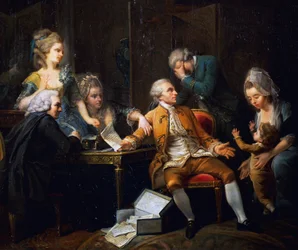 Zerwany kontrakt, obraz Jeaurat Etienne (1699-1789), Francja