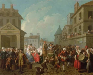 Karnawał uliczny w Paryżu, 1757