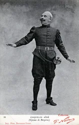 Constant Coquelin znany jako Coquelin aîné (1841 - 1909) w kostiumie Cyrano de Bergerac (zdjęcie czarno-białe)