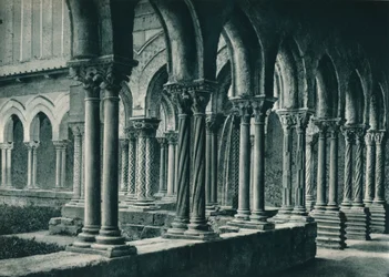 Krużganki Klasztoru Benedyktynów, Monreale, Sycylia, Włochy, 1927