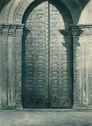 Drzwi katedry w Monreale, Sycylia, Włochy, 1927