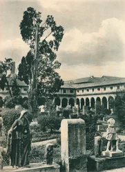 Ogród w Muzeum Łaźni Dioklecjana, Rzym, Włochy, c1926 1927