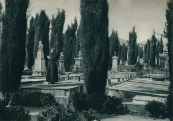 Część cmentarza, Palermo, Sycylia, Włochy, 1927