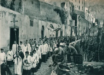 Procesja, Capri, Włochy, 1927