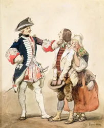 Żołnierz z chłopami
