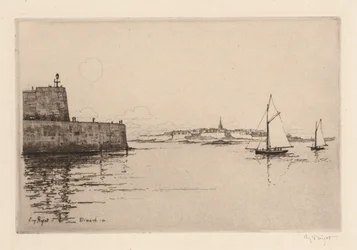 Saint-Malo Widok z Dinard Saint-Malo widziany z Dinard, 1914.