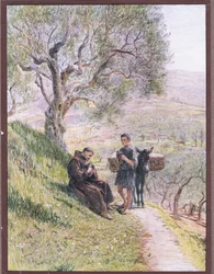 Święty Franciszek oswaja dzikie turkawki, 1919