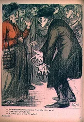 "Poczta się spóźnia! O ponad godzinę!" "Ale czekałem na ciebie dwie godziny!" "Nie obrażaj mnie! Zablokuję cię!" z „L
