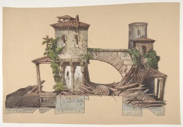 Projekt scenografii w Operze, Paryż, 1830-90.