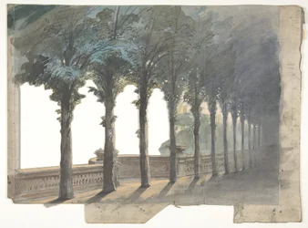 Projekt scenografii w Operze, Paryż, 1830-90.