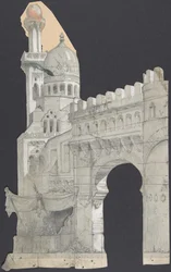 Projekt scenografii w Operze, Paryż, 1830-90.