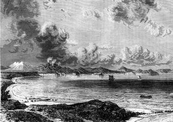 Jezioro Taupo, Wyspa Północna, Nowa Zelandia, 1886.