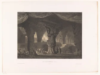 Theaterdecor spotkał katakumby Les catacombes (nieedyt.) (tytuł na obiekcie) Dekoracje teatralne (tytuł serii) Décorations de théâtre (tytuł serii na obiekcie)