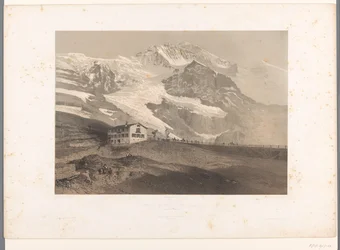 Widok na Jungfrau z Kleine Scheidegg La Jungfrau vue de la petite Scheideck (tytuł na obiekcie) Twarze w Szwajcarii i Sabaudii (tytuł serii) La Suisse et la Savoie (tytuł serii na obiekcie)