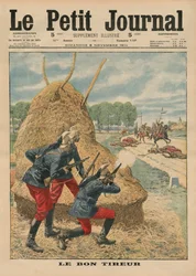 Dobry strzał, ilustracja na przedniej okładce z "Le Petit Journal", supplement illustre, 8 listopada 1914 r.