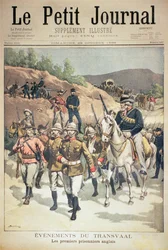 Wydarzenia w Transwalu: pierwsi więźniowie angielscy, okładka Le Petit Journal, 29 października 1899