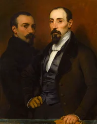 Autoportret z synem Achillem, 1836 r.