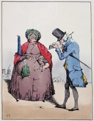 Couple de bourgeois, Jardin du Luxembourg - w „” Souvenirs d