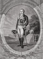 Manuel Godoy y Alvarez de Faria, grawerowane przez Blanpaina, z „Histoire de la Revolution Francaise” Louisa Blanca (1811–82)