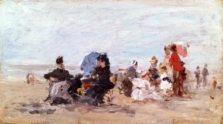 Plaża w pobliżu Deauville, ok.1874