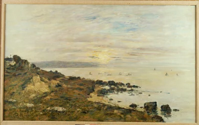 Klify w Benerville, zachód słońca, 1897