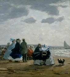 Na plaży, Dieppe, 1864.