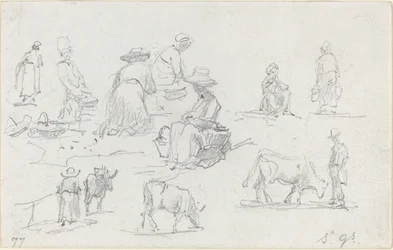 Chłopi i krowy [recto], 1877.