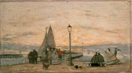 Molo w Trouville: Zachód słońca, 1862