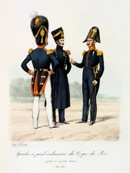 Zwykłe straże piechoty Korpusu Królewskiego, małe i pełne, 1817-30