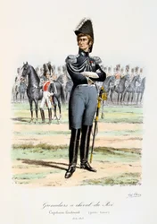 Grenadierzy konni króla, kapitan-porucznik 1814-15