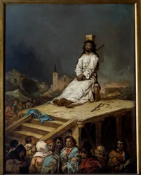 Inkwizycja: „” kłąb”” Obraz Eugenio Lucas y Velasquez (1817-1870) XIX-wieczne słońce. 0,53x0,41 m Lille, Musee des Beaux Arts