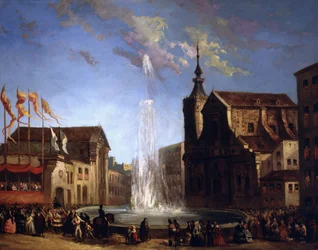 Zaopatrzenie w wodę Lozoya przy fontannie Calle de San Bernardo
