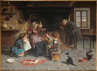 U babci (olej na płótnie)