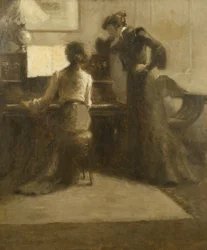Pianista, ok. 1900 (olej na papierze ułożony na płótnie)