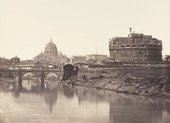 Widok na Zamek Świętego Anioła. S. Pietro, 1848-52.
