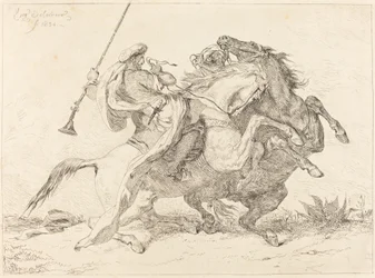Spotkanie mauretańskich jeźdźców, 1834.