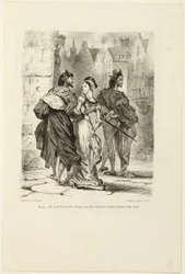 Faust próbuje uwieść Marguerite, od Fausta