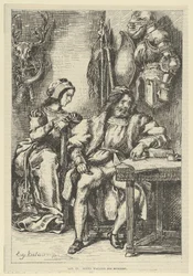 Goetz von Berlichingen piszący wspomnienia, po 1845 r., po 1845 r.