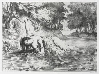 Hamlet: Śmierć Ofelii, 1843.